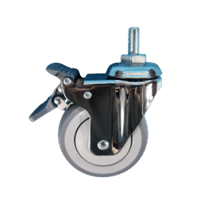 4 Inch Thread Stem Meta Caster With Brake For Hospital Bed