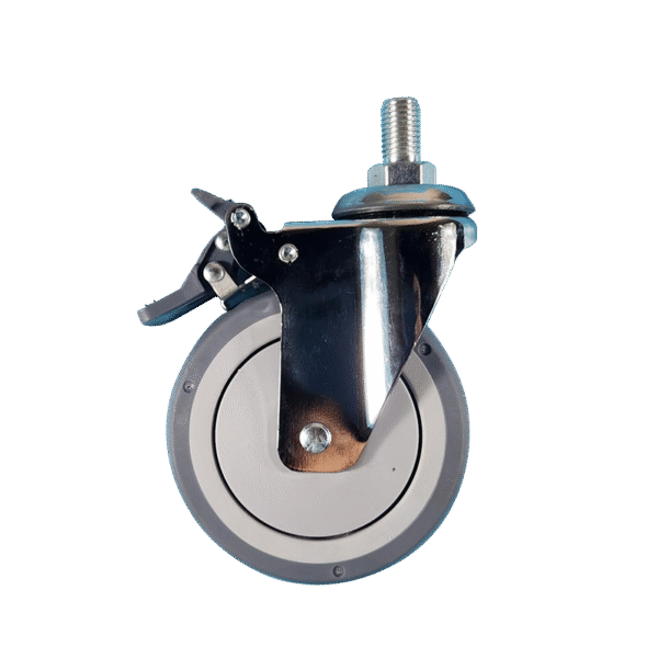 5 Inch Thread Stem Meta Caster With Brake For Hospital Bed