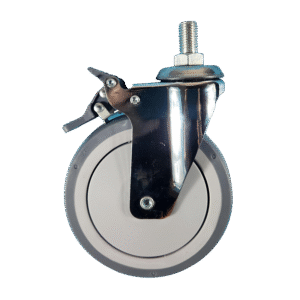6 Inch Thread Stem Meta Caster With Brake For Hospital Bed