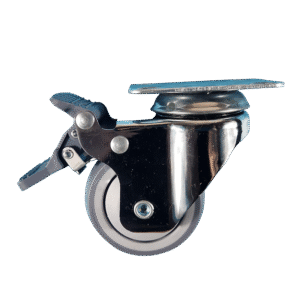 3 Inch Top Plate Stem Meta Caster With Brake For Hospital Bed