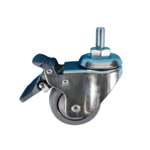 3 Inch Thread Stem Meta Caster With Brake For Hospital Bed