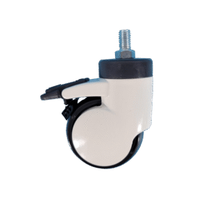 2.5 Inch Thread Stem Aluminum Alloy Caster With Brake For Hospital Use