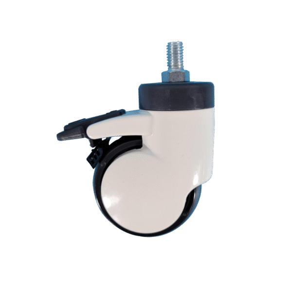 2.5 Inch Thread Stem Aluminum Alloy Caster With Brake For Hospital Use
