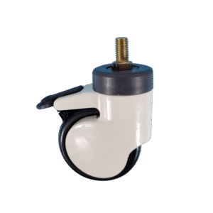 3 Inch Thread Stem Aluminum Alloy Caster With Brake For Hospital Use