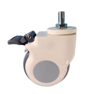 5 Inch Antiseptic Thread Stem Single Wheel Caster With Brake For Hospital Use