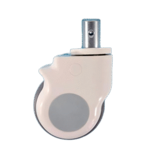 5 Inch Antiseptic Round Stem Single Wheel Caster Without Brake For Hospital Use