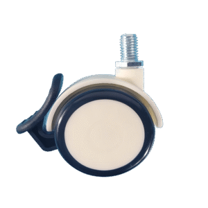 2 Inch Thread Stem Double Wheels Furniture Caster With Brake For Chair And Table Furniture