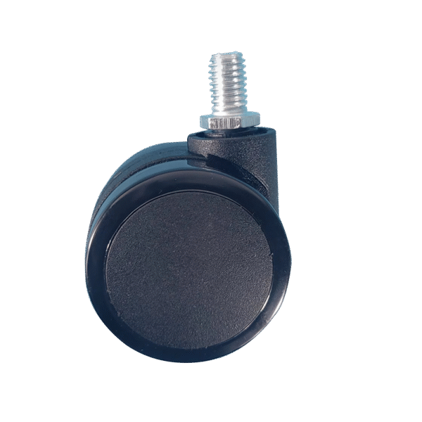2 Inch Thread Stem Double Wheels Furniture Caster Without Brake For Chair And Table Furniture