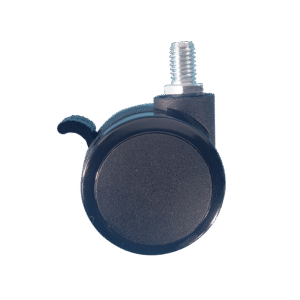 2 Inch Thread Stem Double Wheels Furniture Caster With Brake For Chair And Table Furniture