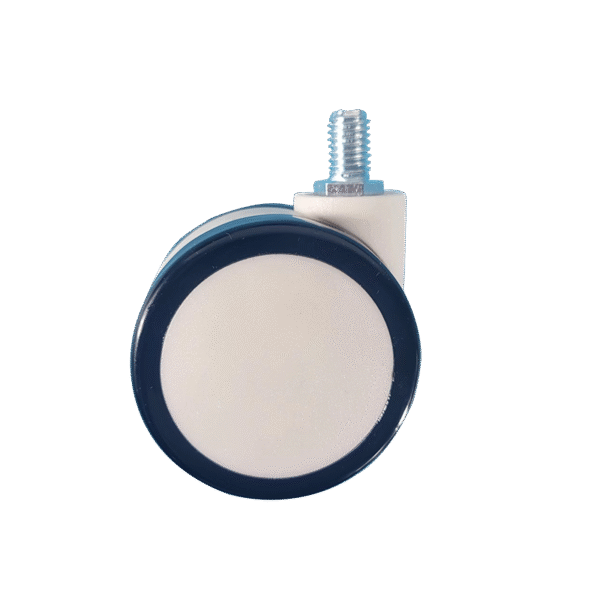 2.36 Inch Thread Stem Double Wheels Furniture Caster Without Brake For Chair And Table Furniture