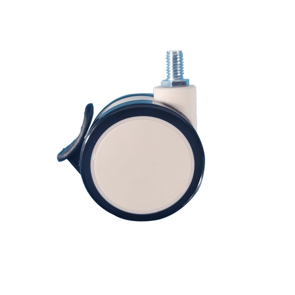 2.5 Inch Thread Stem Double Wheels Furniture Caster With Brake For Chair And Table Furniture