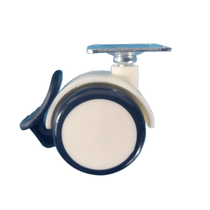 2 Inch Top Plate Stem Double Wheels Furniture Caster Without Brake For Chair And Table Furniture