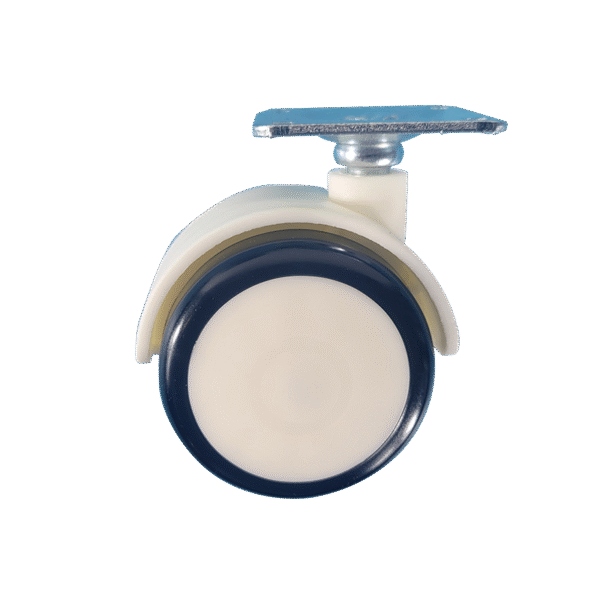 2 Inch Top Plate Stem Double Wheels Furniture Caster Without Brake For Chair And Table Furniture