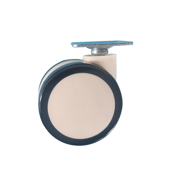 2.36 Inch Top Plate Stem Double Wheels Furniture Caster Without Brake For Chair And Table Furniture