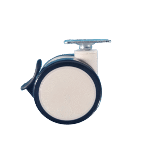 2.5 Inch Top Plate Stem Double Wheels Furniture Caster With Brake For Chair And Table Furniture