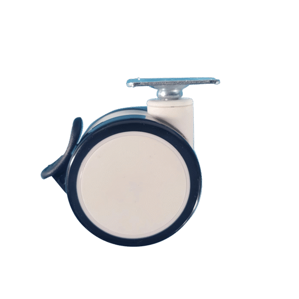 2.5 Inch Top Plate Stem Double Wheels Furniture Caster With Brake For Chair And Table Furniture
