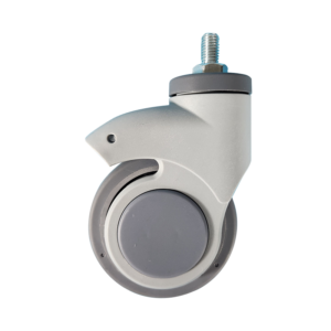 3 Inch NPL Thread Stem Single Wheel Caster Without Brake For Hospital Use
