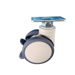 2.5 Inch Top Plate Stem Double Wheels Caster With Brake For Hospital Use