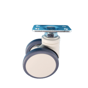 2.5 Inch Top Plate Stem Double Wheels Caster Without Brake For Hospital Use