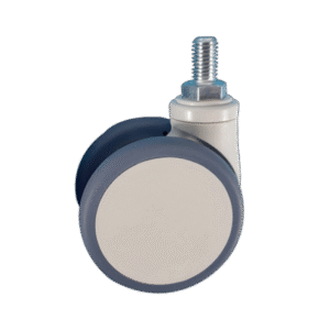 3 Inch Thread Stem Double Wheels Caster Without Brake For Hospital Use